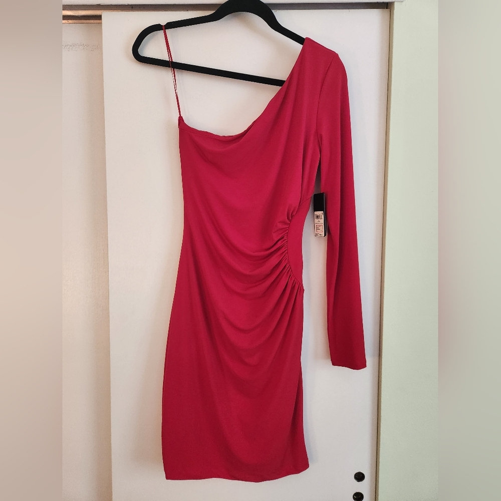 GUESS One-Shoulder Cut Out Dress - Medium